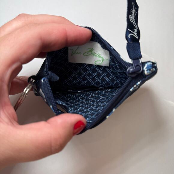 Vera Bradley Zip ID Case Nantucket Navy Print - Picture 2 of 3